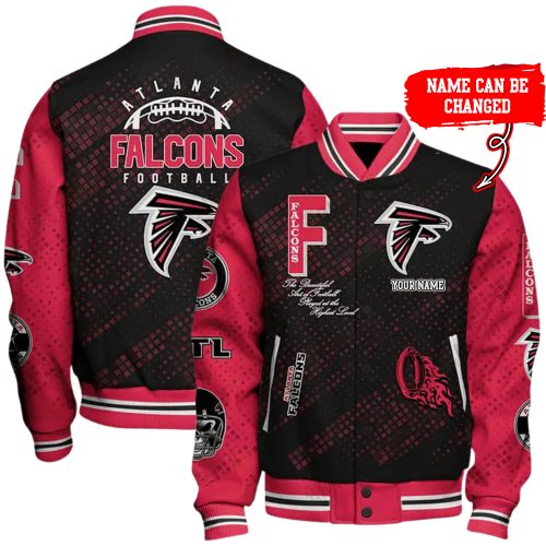 Nfl Atlanta Falcons Baseball Jacket Button Down