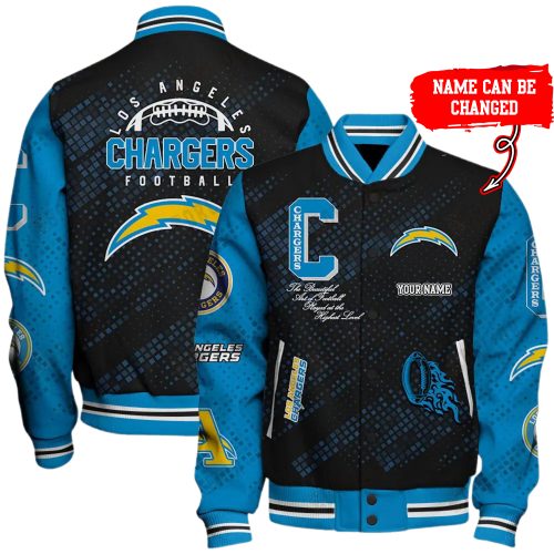Nfl Los Angeles Chargers Baseball Jacket Button Down