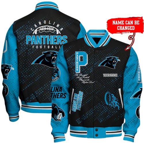 Nfl Carolina Panthers Baseball Jacket Button Down