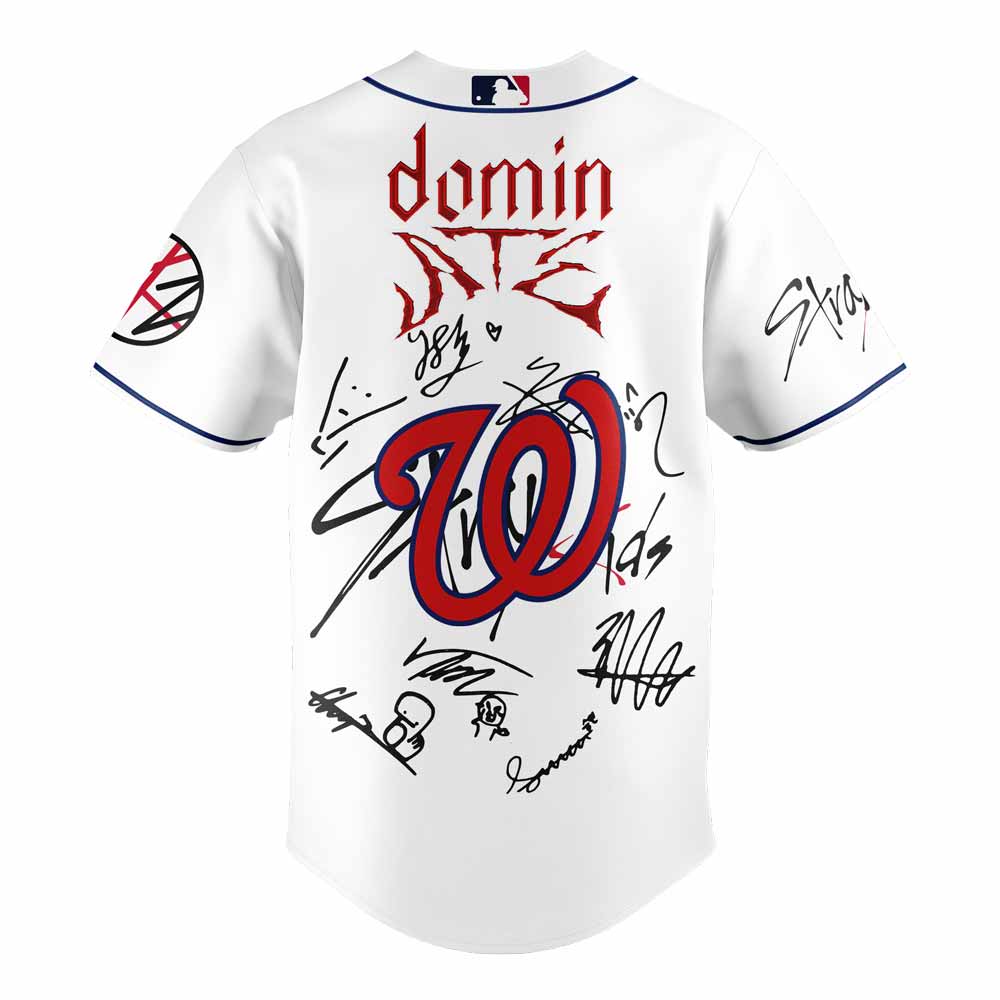 Washington Nationals MLB x Stray Kids Tour Baseball Jersey Washington Nationals MLB x Stray Kids Tour Baseball Jersey