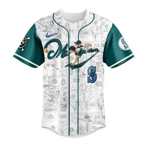Seattle Mariners x Straw Hat Luffy Baseball Jersey