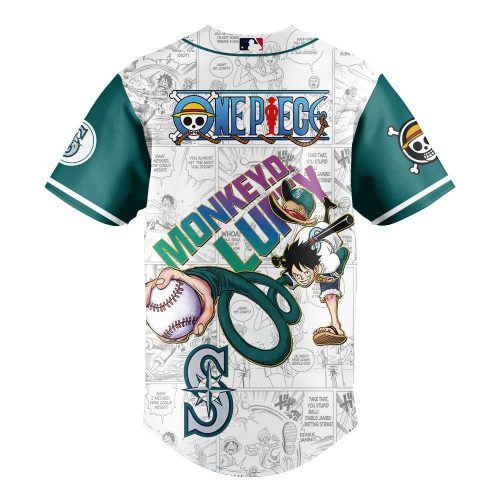 Seattle Mariners x Straw Hat Luffy Baseball Jersey