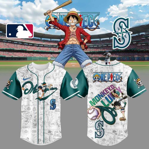 Seattle Mariners x Straw Hat Luffy Baseball Jersey
