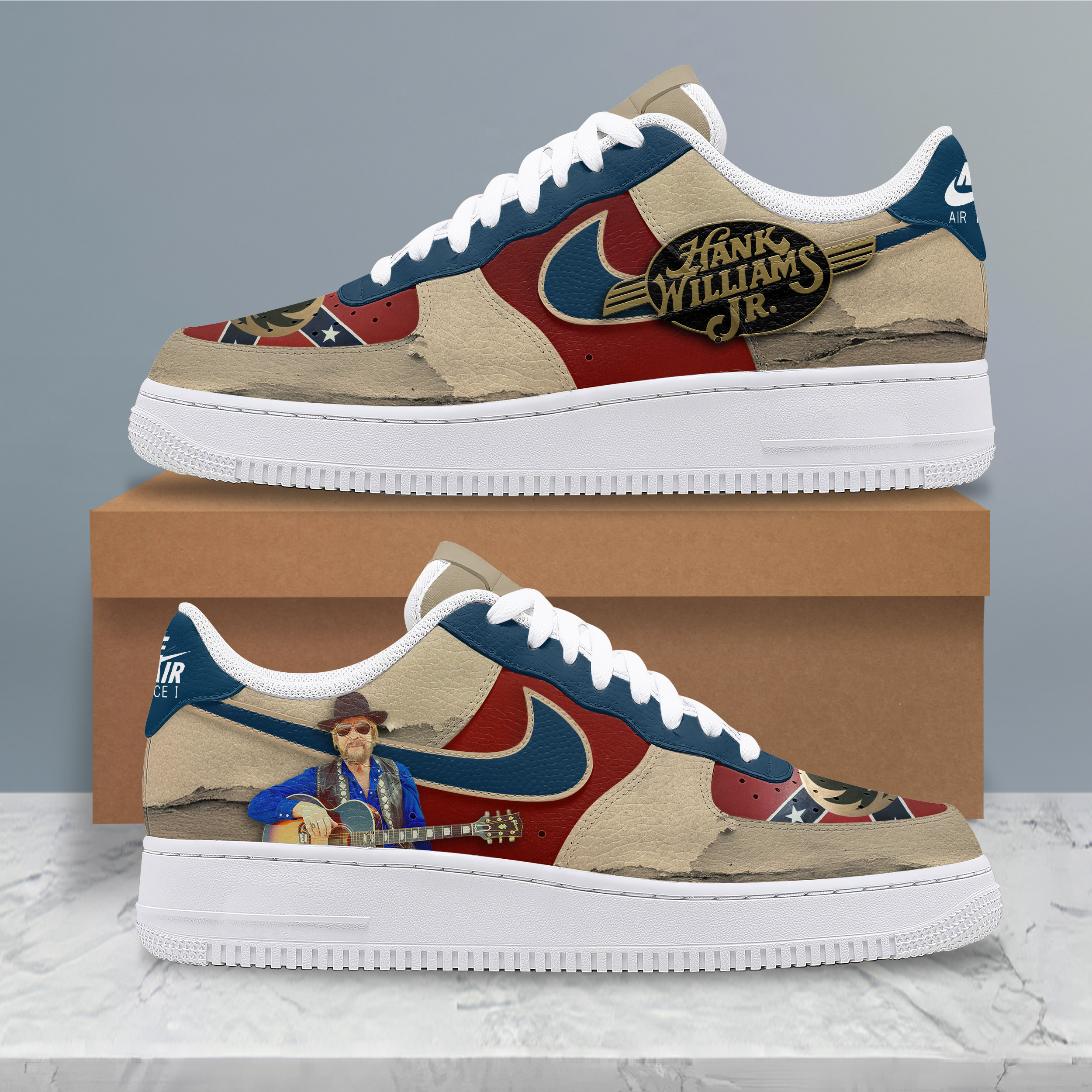 Hank Williams Jr. New 2025 Custom Air Force 1 Shoes Hank Williams Jr. New 2025 Custom Air Force 1 Shoes