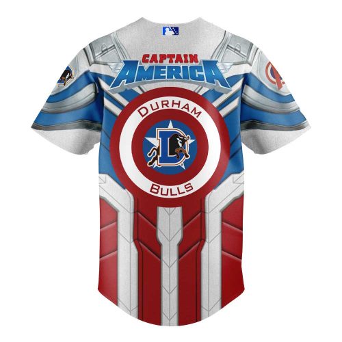 Durham Bulls x Captain America Marvel Limited Edition Baseball Jersey