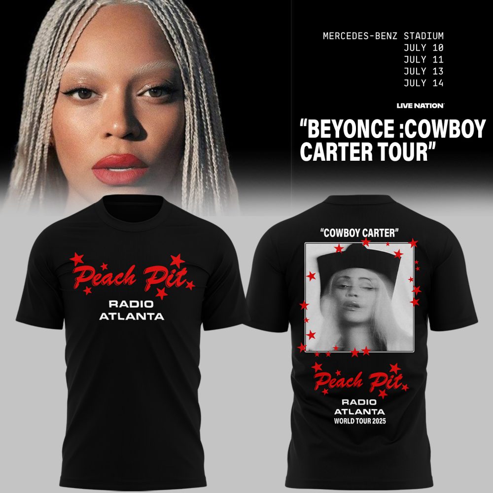 Beyoncé x Atlanta Cowboy Carter Tour 2025 Black Shirt
