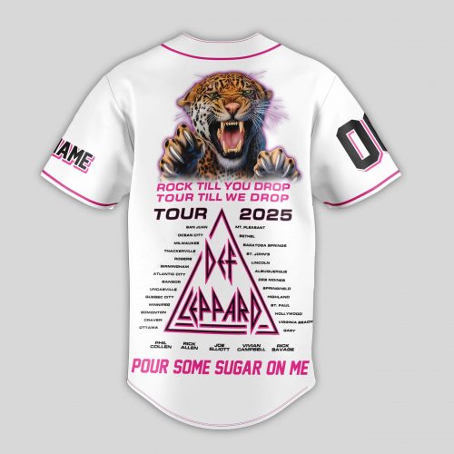 Def Leppard Band The World Tour 2025 Special Baseball Jersey
