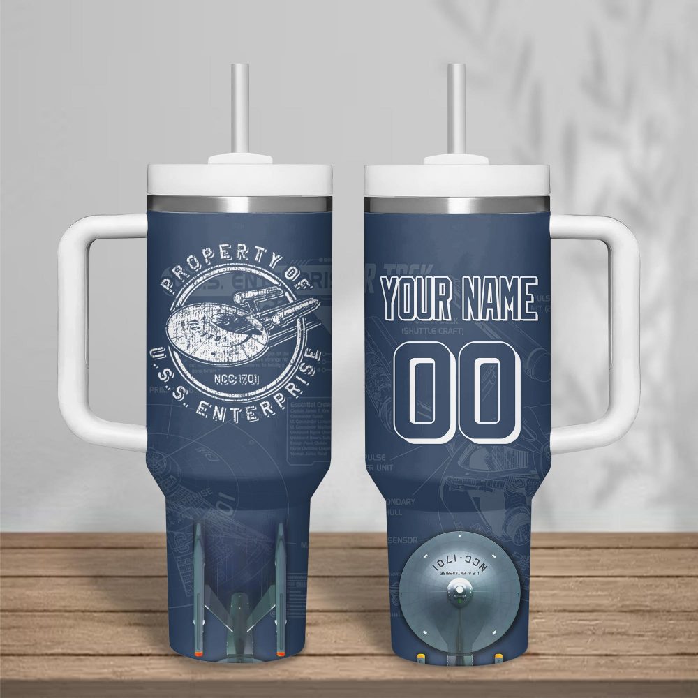 Star Trek Property Of U.S.S. Enterprise Customized Stanley Tumbler