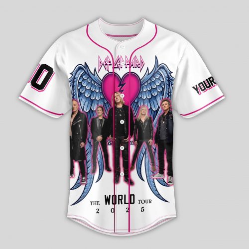 Def Leppard Band The World Tour 2025 Special Baseball Jersey