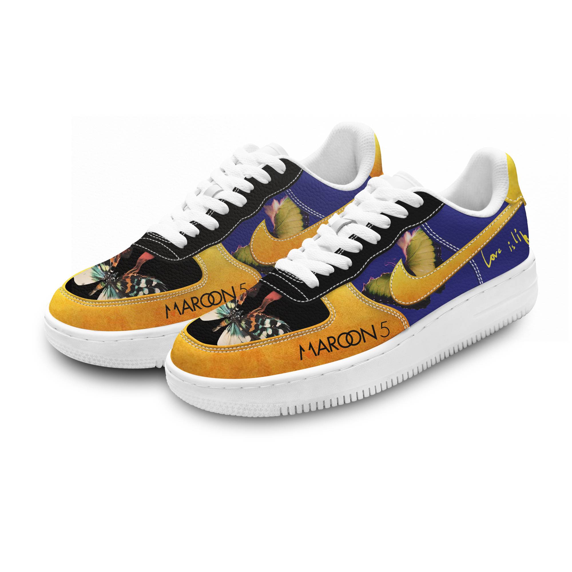 Maroon 5 Love Is Like 2025 Us Fall Tour Special Air Force 1 Sneakers Maroon 5 Love Is Like 2025 Us Fall Tour Special Air Force 1 Sneakers