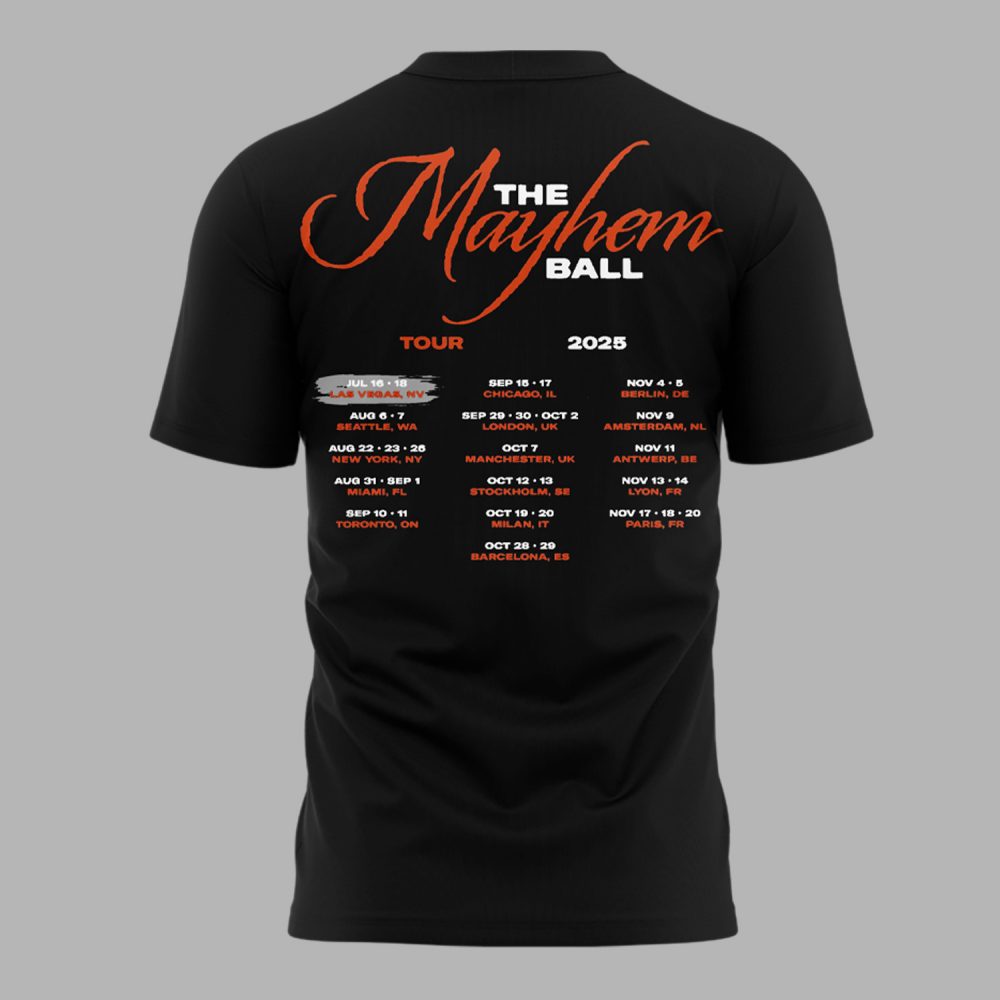 Lady Gaga x Las Vegas Raiders The Mayhem Ball Tour 2025 Shirt