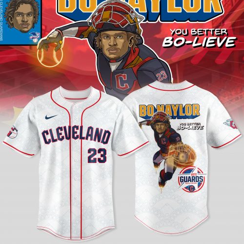 Cleveland Guardians x Guardian Power: All-Star Edition “Bo Naylor” Special White Baseball Jersey