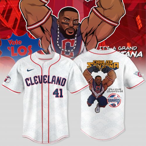 Cleveland Guardians x Guardian Power: All-Star Edition “Carlos Santana” Special White Baseball Jersey
