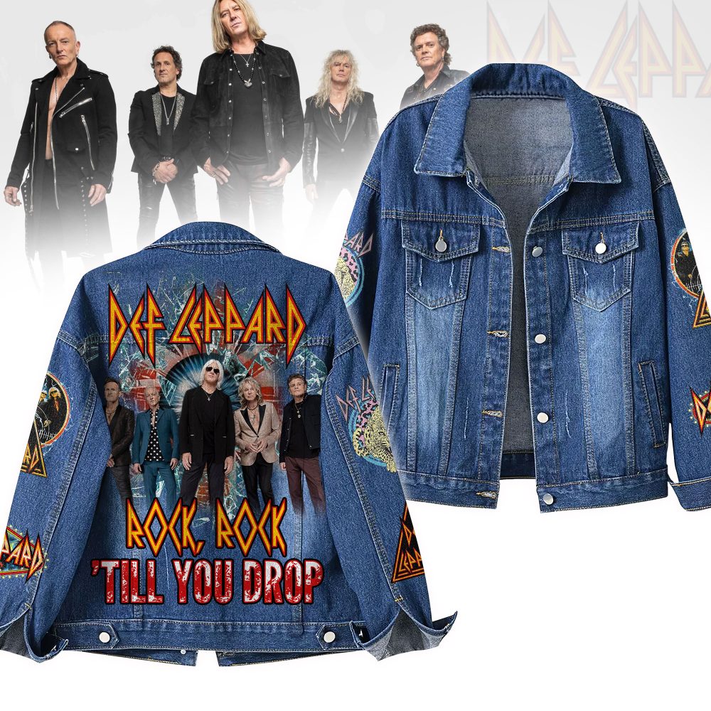 Def Leppard Till You Drop THE WORLD TOUR 2025 Denim Jacket