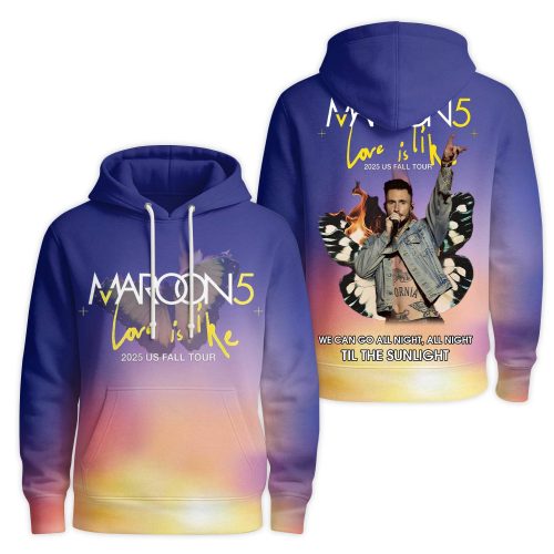 Maroon 5 Love Is Like 2025 Us Fall Tour Special Hoodie