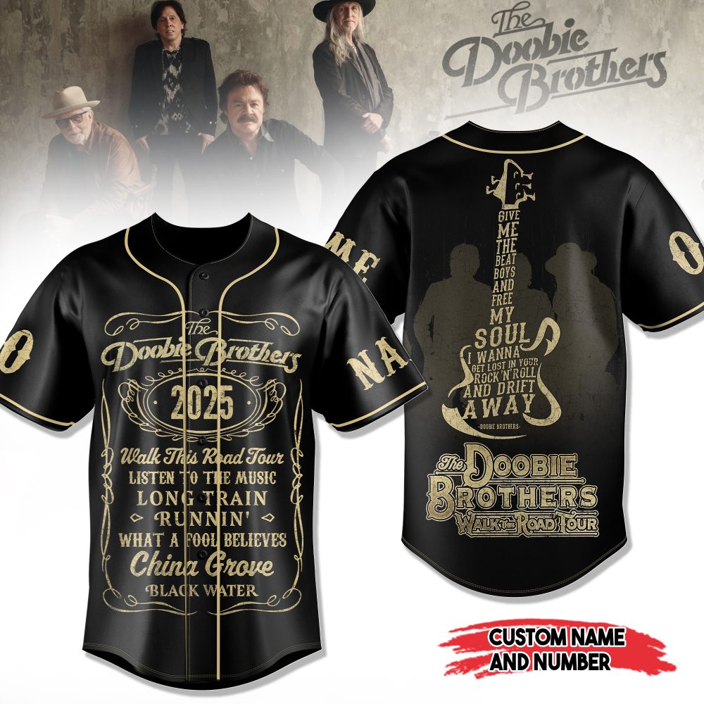The Doobie Brothers Walk This Road Tour 2025 Baseball Jersey