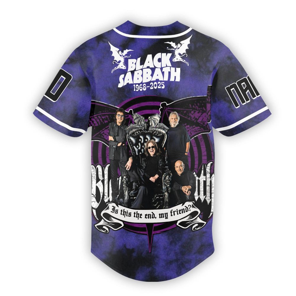 Black Sabbath 2025 Tour Gift For Fans Customized Baseball Jersey