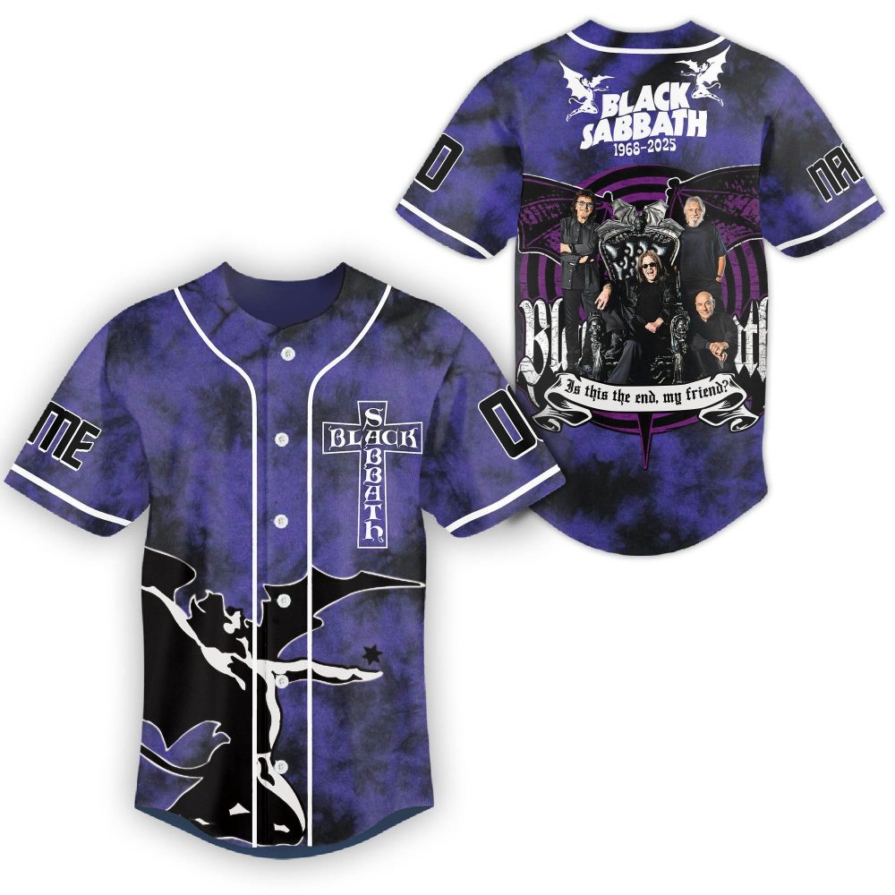 Black Sabbath 2025 Tour Gift For Fans Customized Baseball Jersey