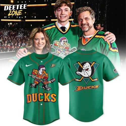 Anaheim Ducks Quack Attack Retro Edition Green Baseball Jersey