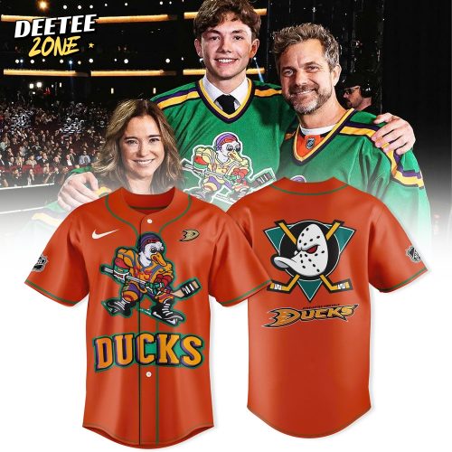 Anaheim Ducks Quack Attack Retro Edition Orange Baseball Jersey