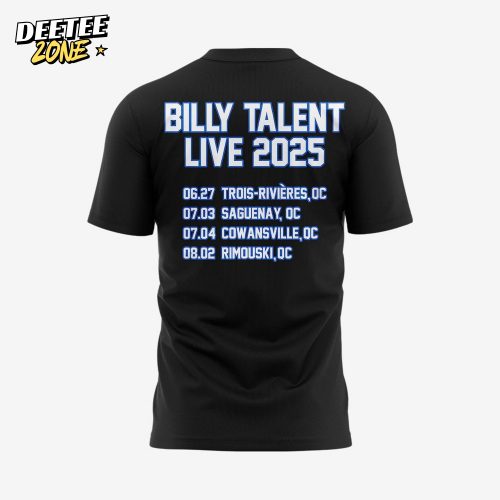 Billy Talent In Quebec Canada Tour 2025 T-Shirt