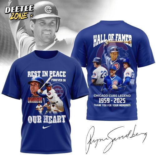 Chicago Cubs Ryne Sandberg Rest In Peace Forever In Our Heart Shirt
