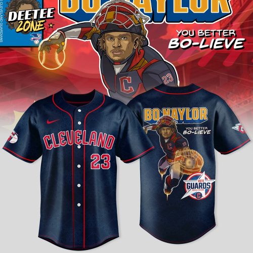 Cleveland Guardians x Guardian Power: All-Star Edition “Bo Naylor” Special Black Baseball Jersey