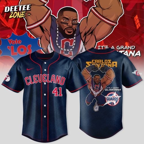Cleveland Guardians x Guardian Power: All-Star Edition “Carlos Santana” Special Black Baseball Jersey