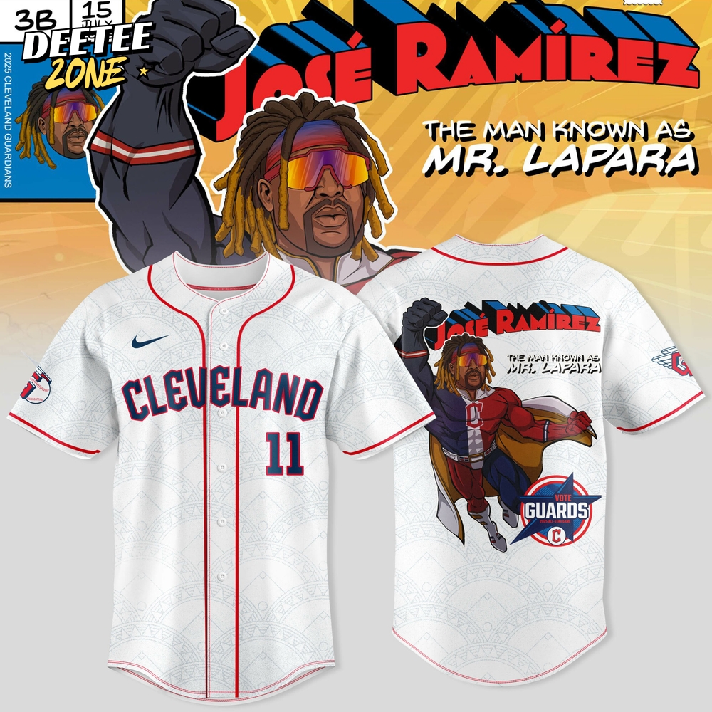 Cleveland Guardians x Guardian Power: All-Star Edition "Mr. Lapara" Special White Baseball Jersey Cleveland Guardians x Guardian Power: All-Star Edition "Mr. Lapara" Special White Baseball Jersey
