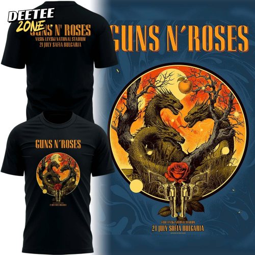 Guns N’ Roses World Tour to Bulgaria 2025 T-Shirt