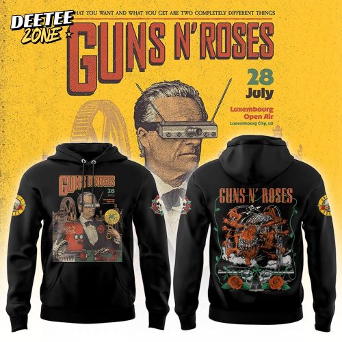 Guns N’ Roses x Luxembourg Tour 2025 Hoodie – Black