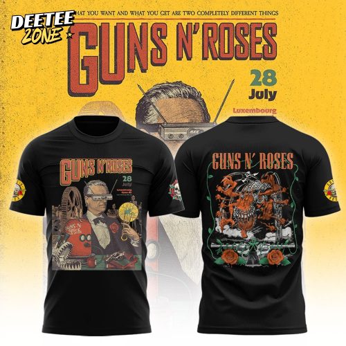 Guns N’ Roses x Luxembourg Tour 2025 T-shirt – Black