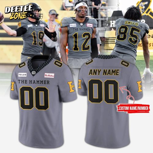 Hamilton Tiger-Cats “The Hammer” Special Grey Jersey