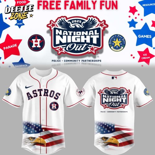 Houston Astros MLB 2025 National Night Out Baseball Jersey