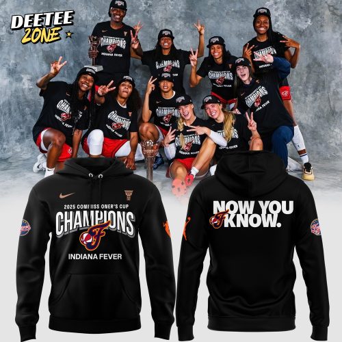 Indiana Fever 2025 WNBA Commissioner’s Cup Champions “Now You Know” Special Black Hoodie