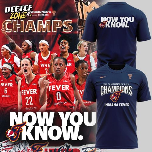 Indiana Fever 2025 WNBA Commissioner’s Cup Champions “Now You Know” Special Blue Tee