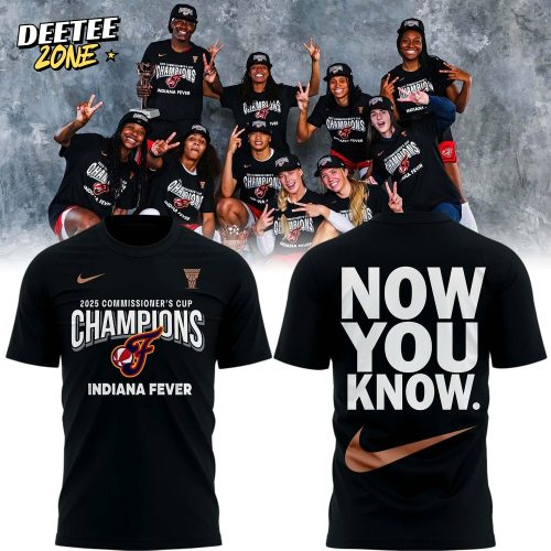 Indiana Fever 2025 WNBA Commissioner’s Cup Champions Special Edition Black T-Shirt