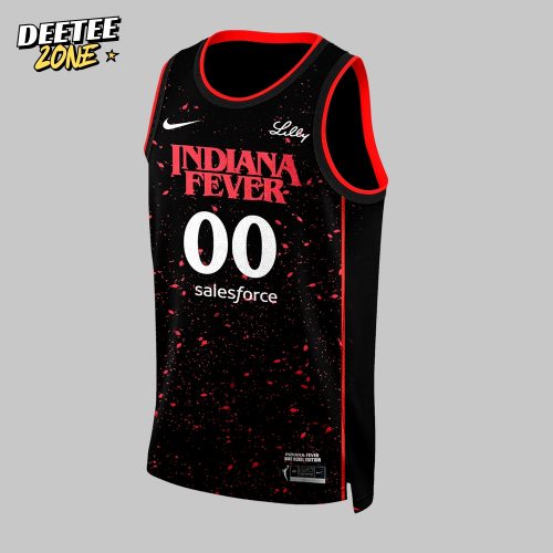 Indiana Fever Stranger Things Rebel Swingman Black Basketball Jersey