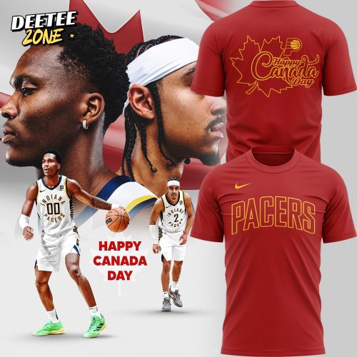 Indiana Pacers “Happy Canada Day” Special Red Tee