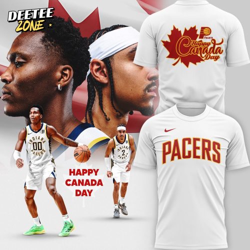 Indiana Pacers “Happy Canada Day” Special White Tee