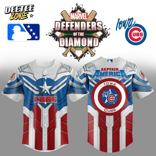 Iowa Cubs x Captain America Marvel Limited Edition Baseball Jersey