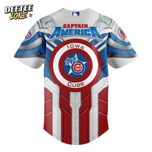 Iowa Cubs x Captain America Marvel Limited Edition Baseball Jersey