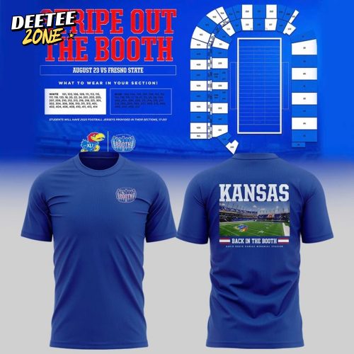 Kansas Jayhawks “Stripes Out The Booth” Special Blue Tee
