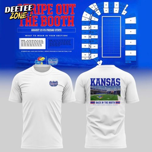 Kansas Jayhawks “Stripes Out The Booth” Special White Tee