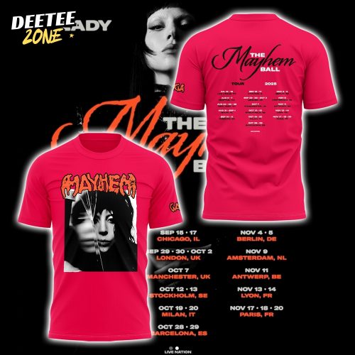 Lady Gaga The Mayhem Ball Tour 2025 Limited Edition Shirt