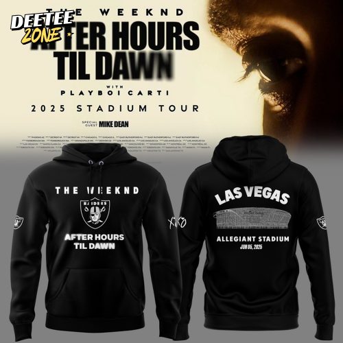 Las Vegas Raiders x The Weeknd “After Hours Til Dawn” 2025 Tour Special Black Hoodie