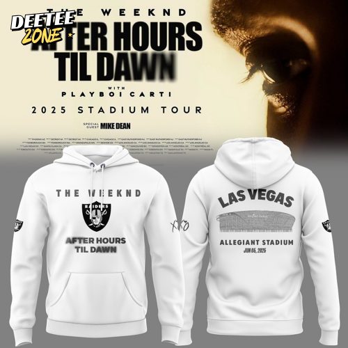 Las Vegas Raiders x The Weeknd “After Hours Til Dawn” 2025 Tour Special White Hoodie