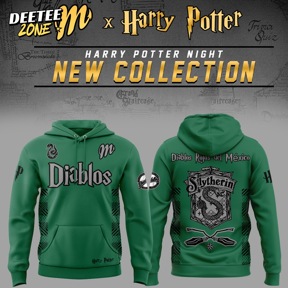 Limited Edition Diablos Rojos del México x Harry Potter Night Slytherin House Hoodie Limited Edition Diablos Rojos del México x Harry Potter Night Slytherin House Hoodie