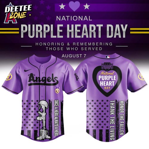 Los Angeles Angels MLB National Purple Heart Day Jersey 2025