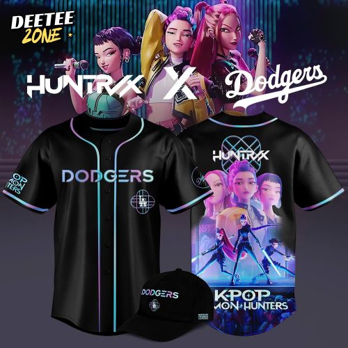 Los Angeles Dodgers x K-Pop Demon Hunters Movie Special Baseball Jersey – Black